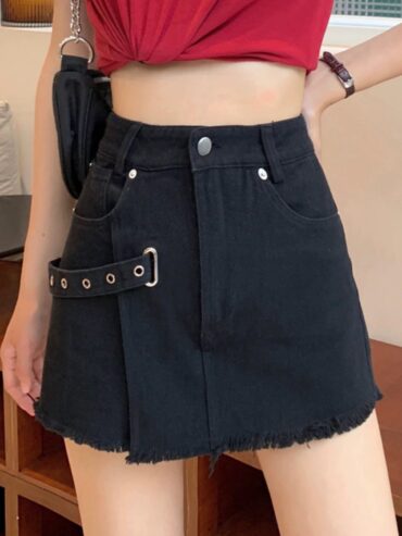 Fashion Black Jean skirt