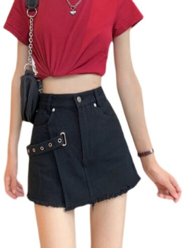 Fashion Black Jean skirt